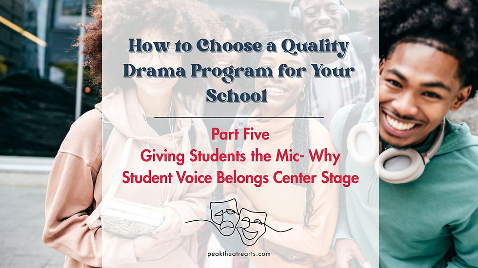 Part Five: Giving Students the Mic- Why Student Voice Belongs Center Stage
