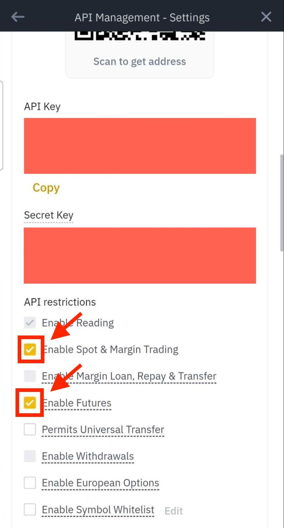ขั้นตอนที่9 Connect Binance API กับ Khotnot