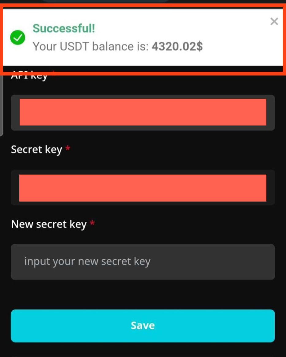 ขั้นตอนที่15 Connect Binance API กับ Khotnot