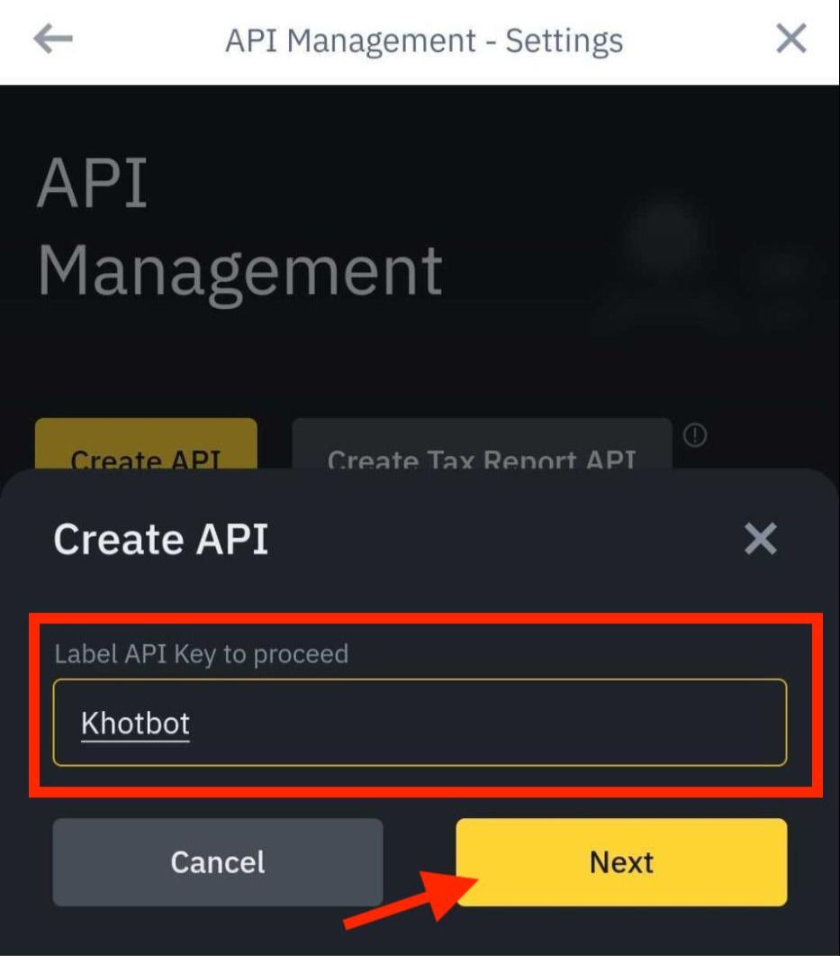 ขั้นตอนที่6 Connect Binance API กับ Khotnot
