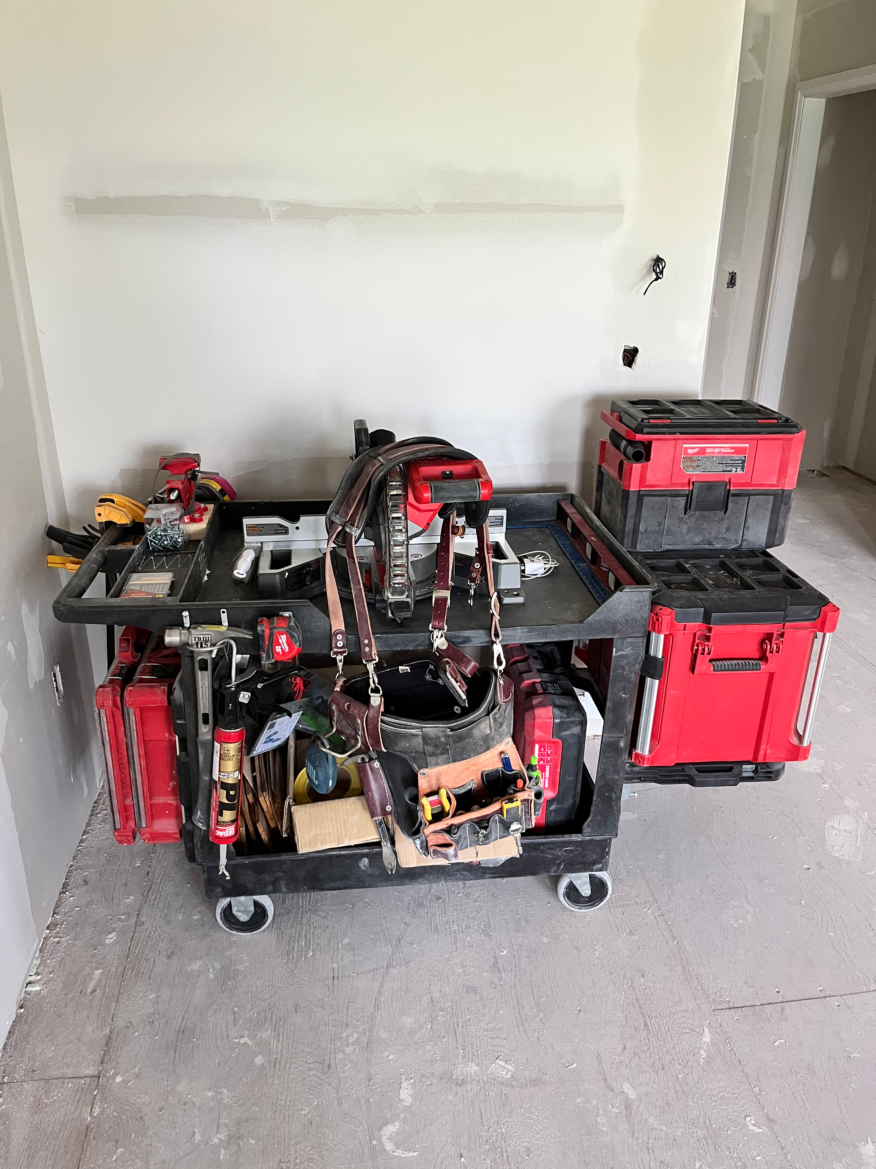 My mobile tool setup for my first commercial millwork job