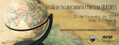 Sessão de Esclarecimento e Partilha sobre Erasmus - NGRH