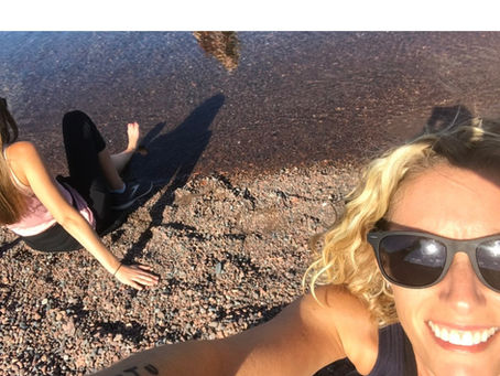 sitting at the beach