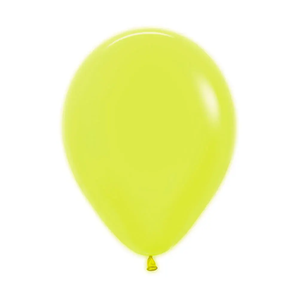 5" Sempertex Neon Yellow Latex Balloons | 100 Count