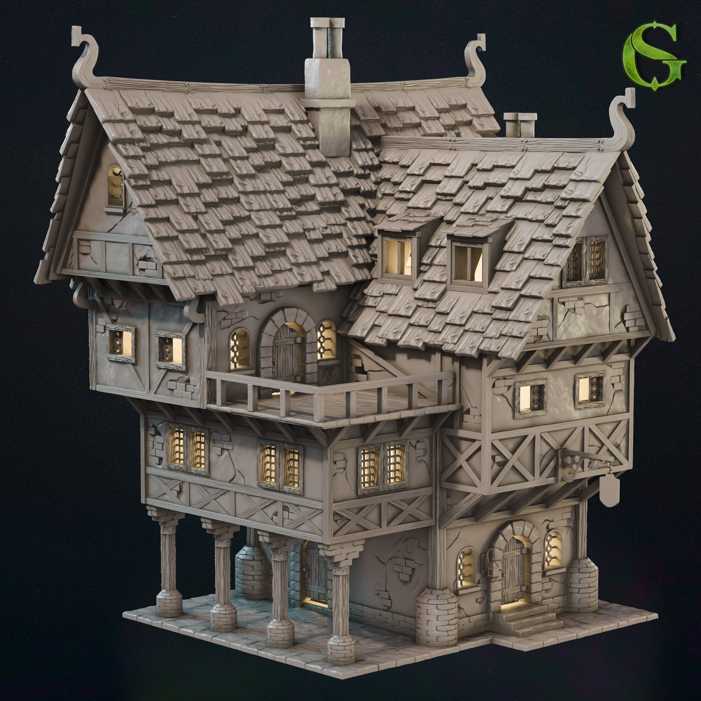 28 mm Viking Inn Fantasy Terrain Scenery for D&D RPG Games