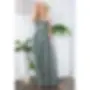 Made in USA Cut Out Wide Leg Halter Jumpsuit with Pockets