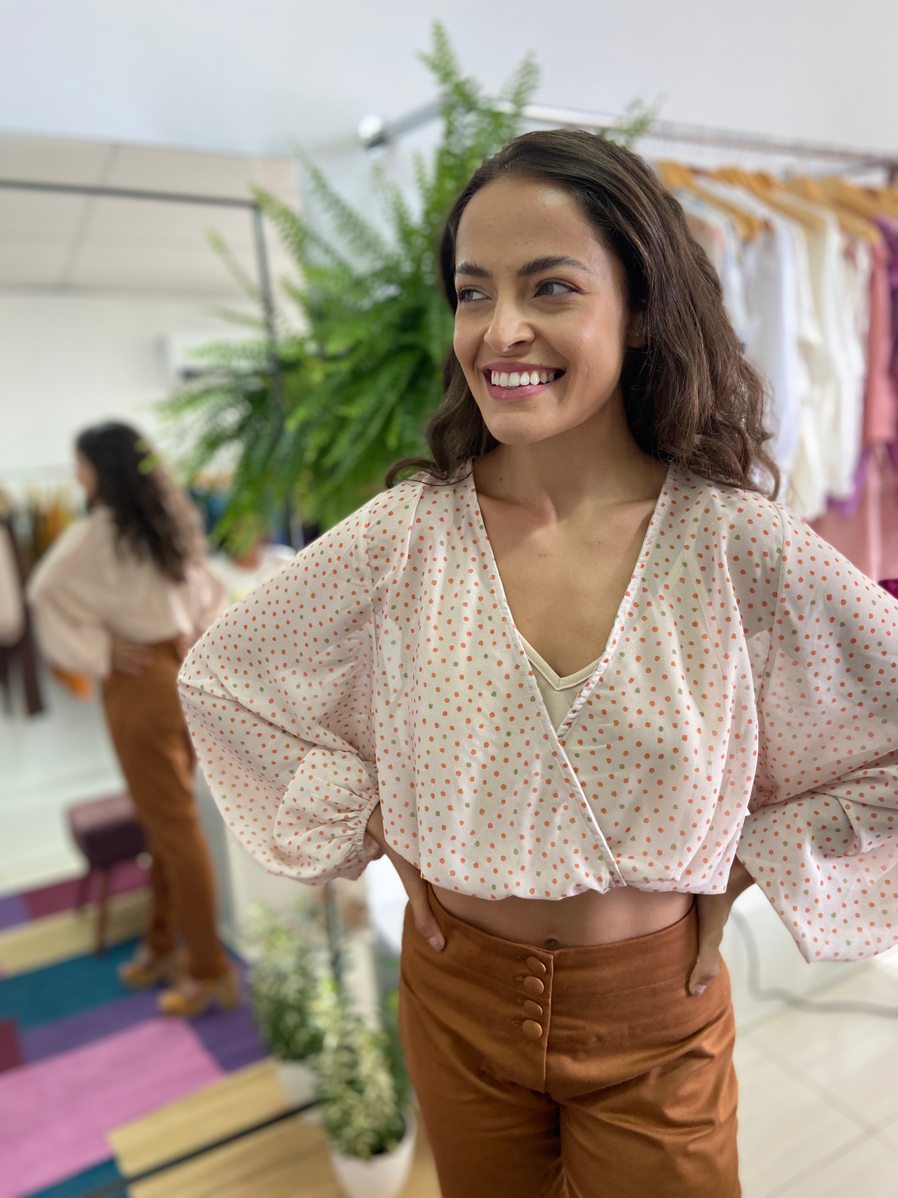 BLUSA SELENA CHIFFON NUDE