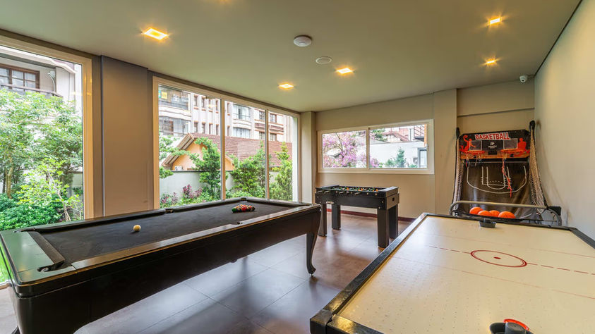 Hotel Laghetto Stilo Borges em Gramado: sala de jogos do hotel no centro da cidade