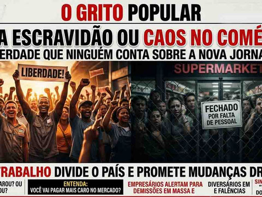O GRITO POPULAR ! FIM DA ESCRAVIDÃO OU CAOS NO COMÉRCIO ?