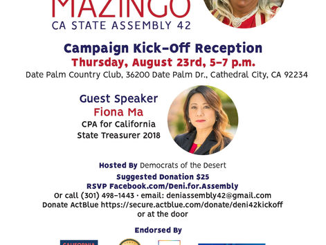 Join us for Deni's Campaign Kick-Off Reception!