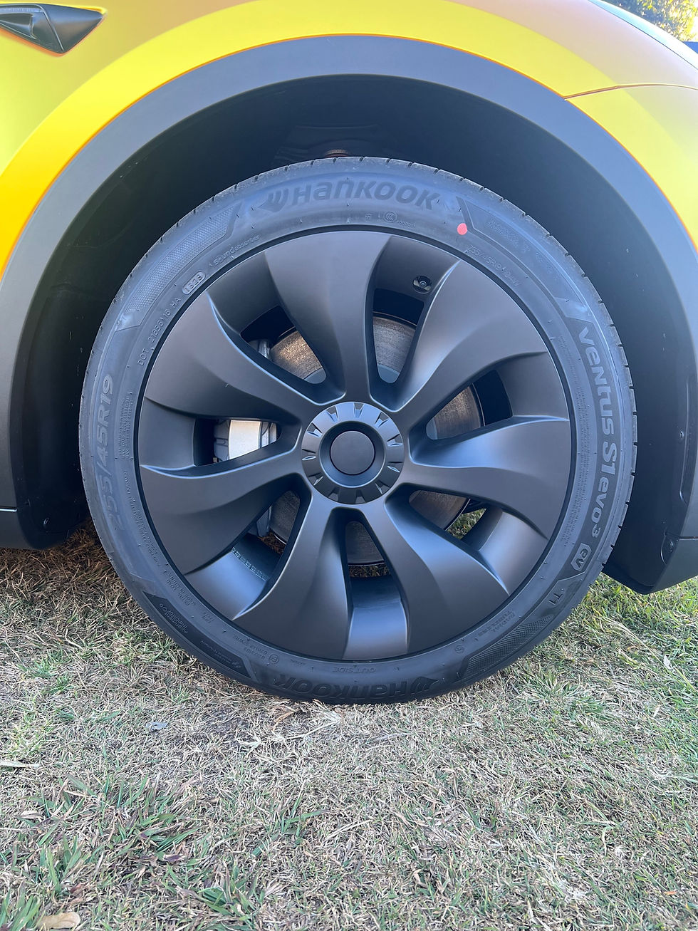 Thumbnail: New Asymmetric Überturbine Style R19 Model Y Hubcaps wheel covers