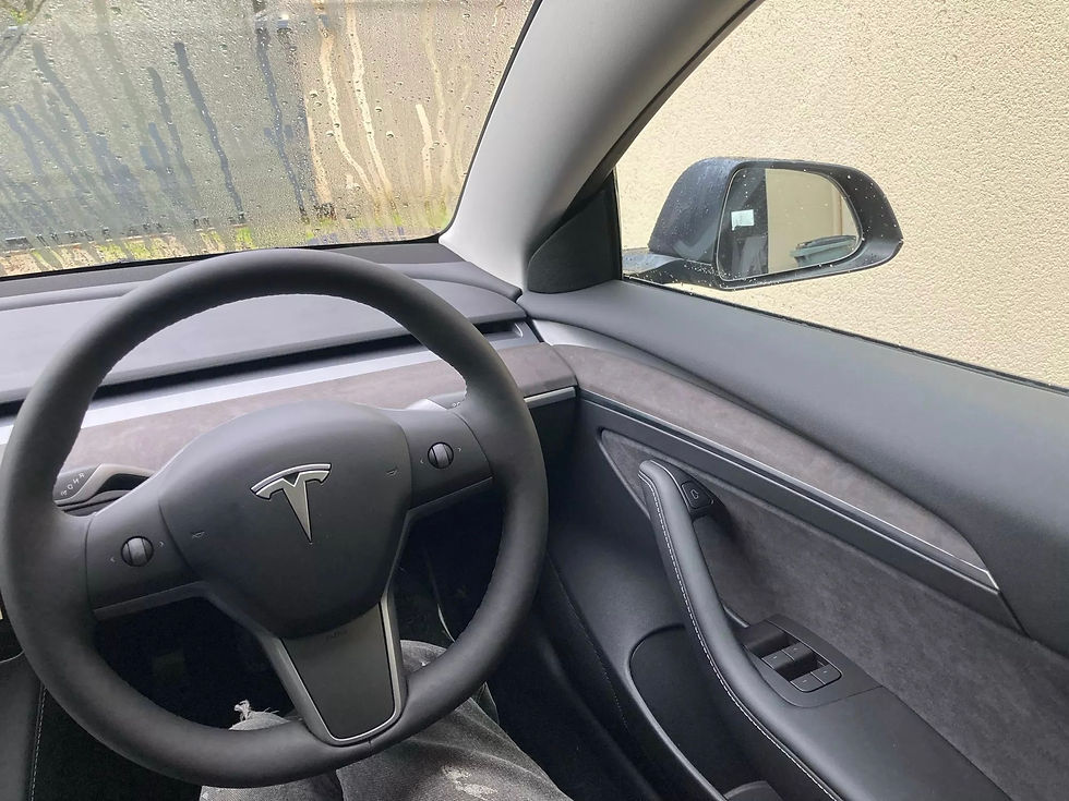 Thumbnail: Alcantara dash, cupholder and doors trim upgrade for Tesla Model Y and Model 3