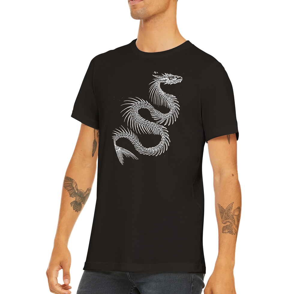 Thumbnail: Dracone umbramaris Skeleton (Premium Unisex Crewneck T-shirt)