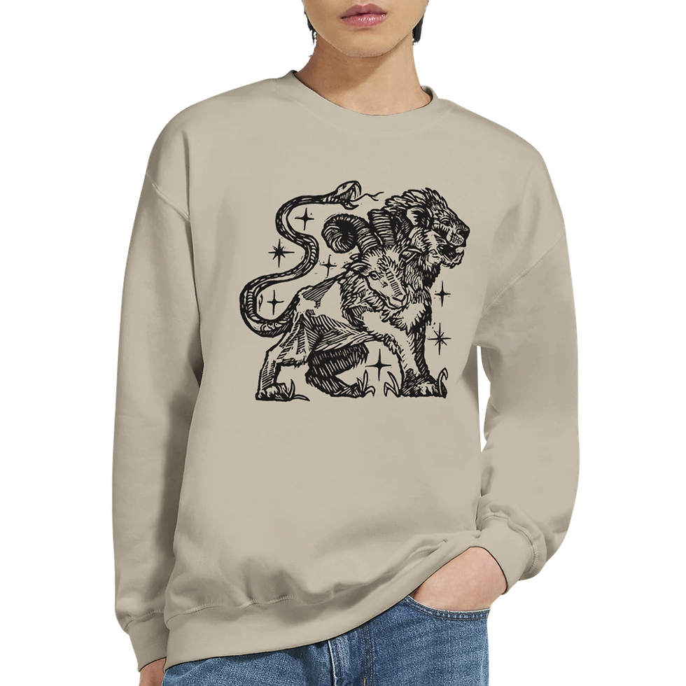 Thumbnail: Chimaera (front and back): Unisex Crewneck Sweatshirt