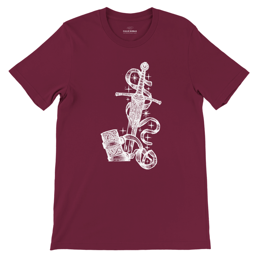 Sword (front and back): Unisex T-shirt