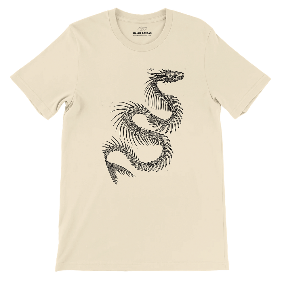 Thumbnail: Dracone umbramaris Skeleton (Premium Unisex Crewneck T-shirt)