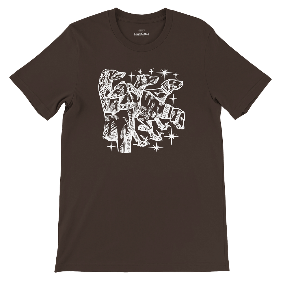 Thumbnail: Hound (front and back): Premium Unisex Crewneck T-shirt