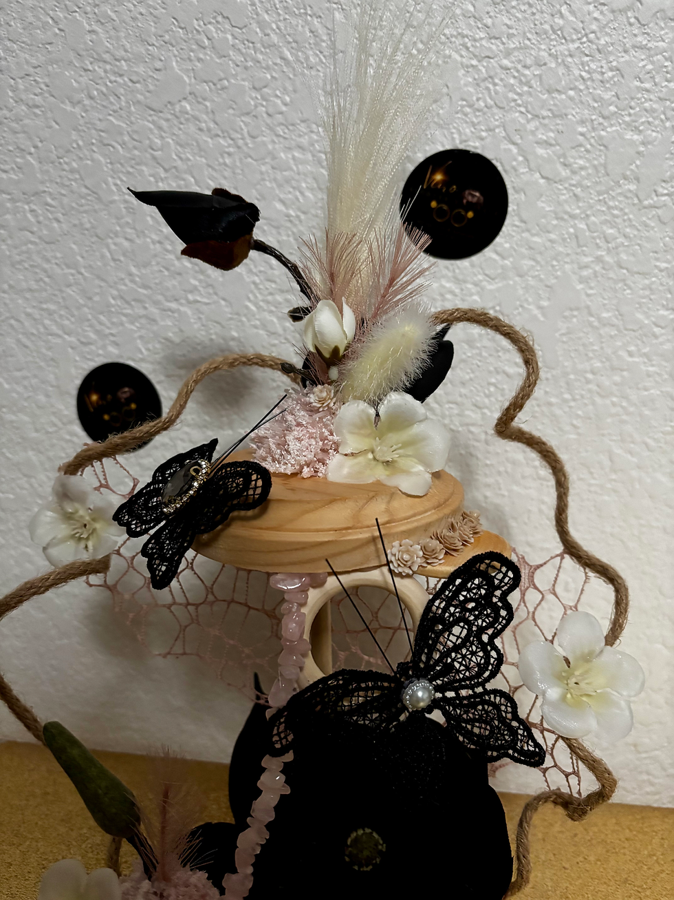 Thumbnail: Black Lace Butterfly Boho - SOLD!