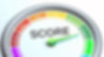 Credit score gauge showing pointer in good to excellent range, representing improved credit for auto loan refinancing