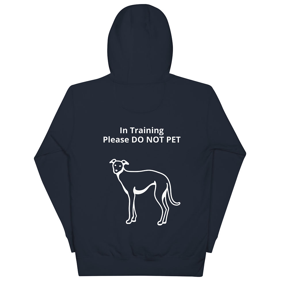 Thumbnail: 'In Training Please DO NOT PET' - Whippet Unisex Hoodie