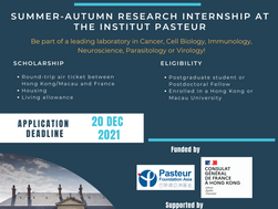 HKU-Pasteur Research Pole Fellowship 2022 – CALL FOR APPLICATION NOW OPEN