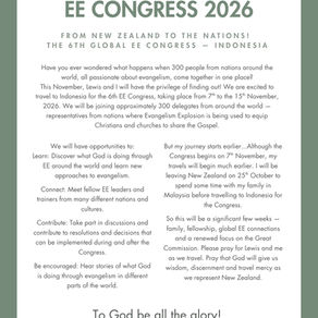 Prayer Line October - EE Congress 2026