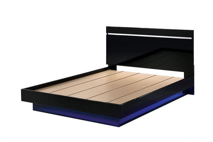 Thumbnail: Furniture of America Erlach Queen Platform Bed with Black Solid Wood