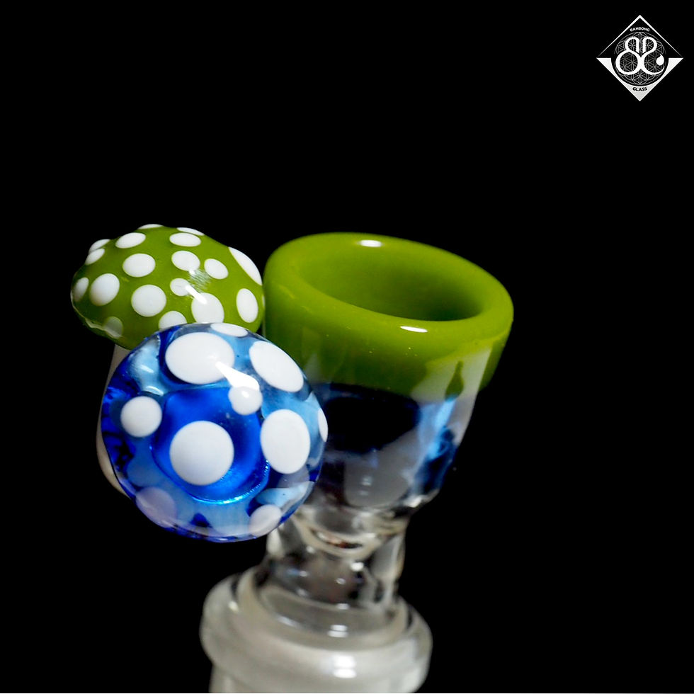 ภาพขนาดย่อ: 14mm Slide Double Mushrooms Timber X Light Cobalt Blue
