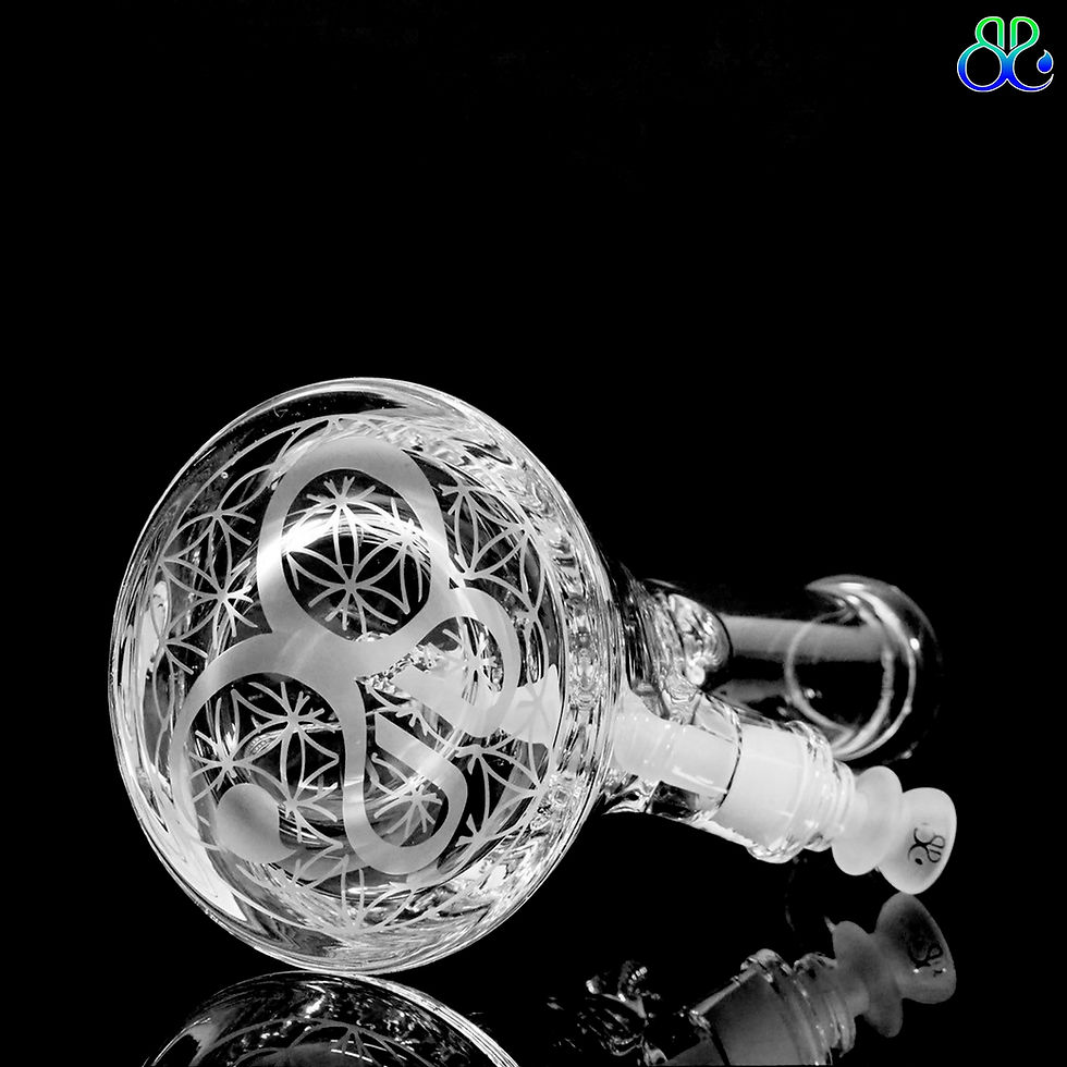 ภาพขนาดย่อ: บ้องแก้ว | BB 12Inches Super Strong Beaker with Sandblasted Downstem & Bowl