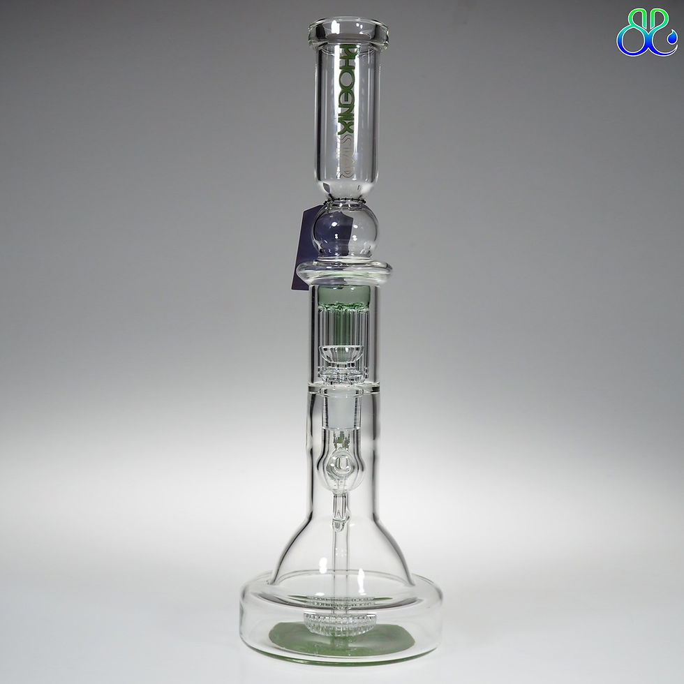 ภาพขนาดย่อ: บ้องแก้ว | PHX 16.5Inches 8arms Tree Perc + Matrix Perc Stemless Bong