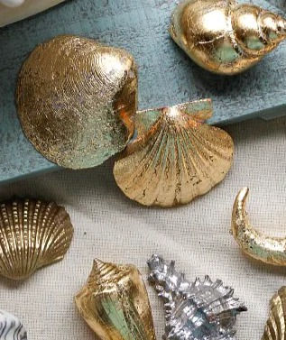 Thumbnail: Gold Leafing - Gilded little Seashells and Wishbones