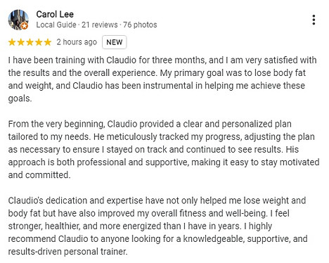 Client testimonial Pro-Active X personal trainer training Barcelona