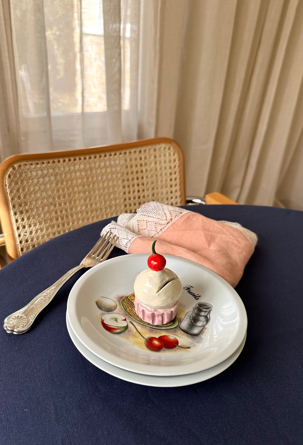 Miniatura: Set 2 Name Tag Holders Croissant & Cupcake
