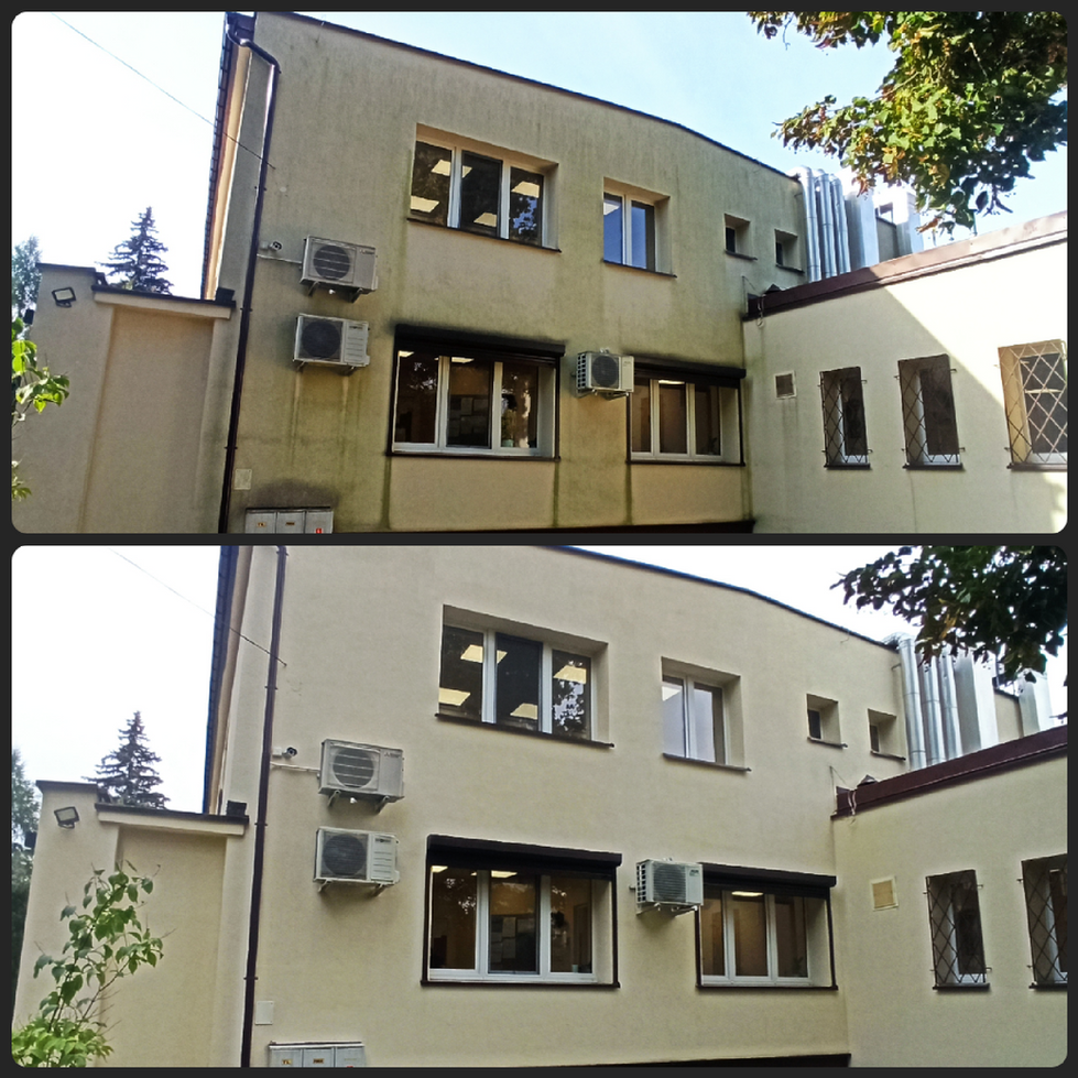 mycie elewacji laboratorium