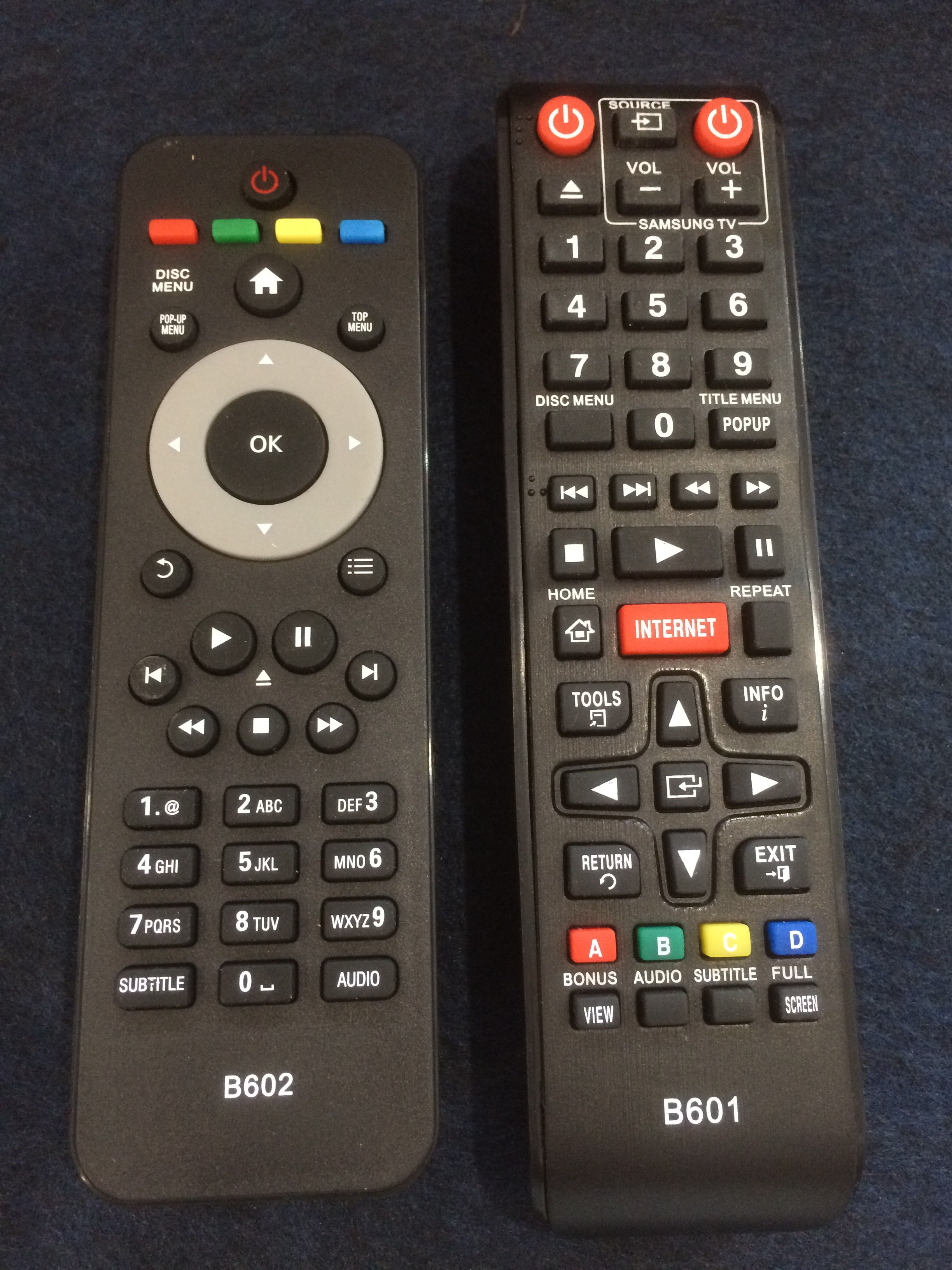 Controles remoto para BLUE RAY