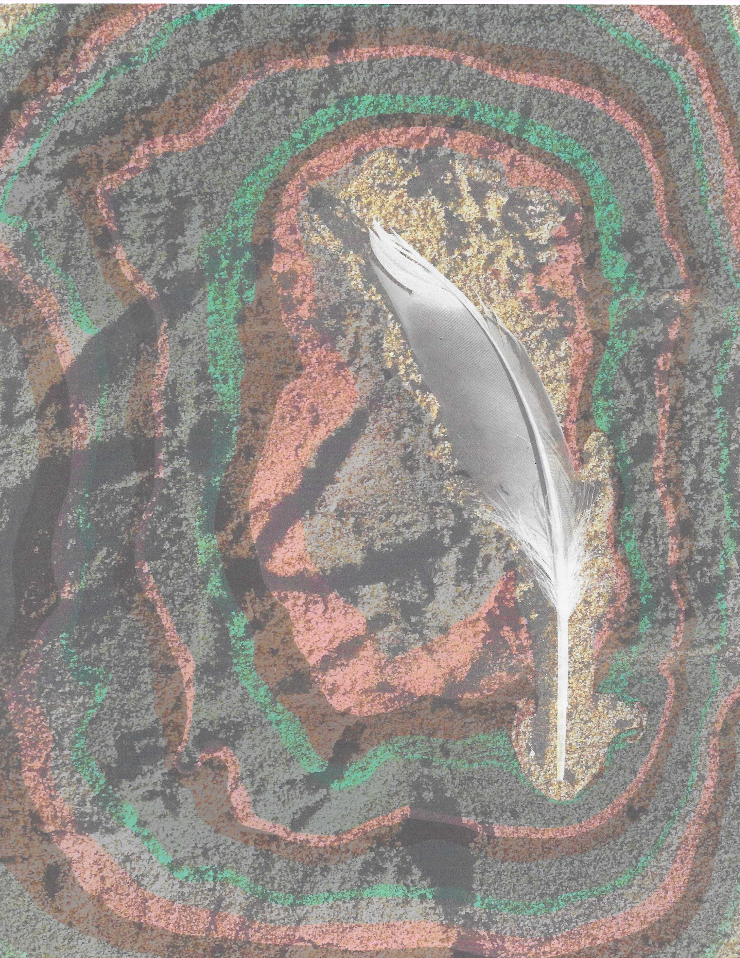 Inner Peace- Suminagashi Marbling Ink and Photography on Paper