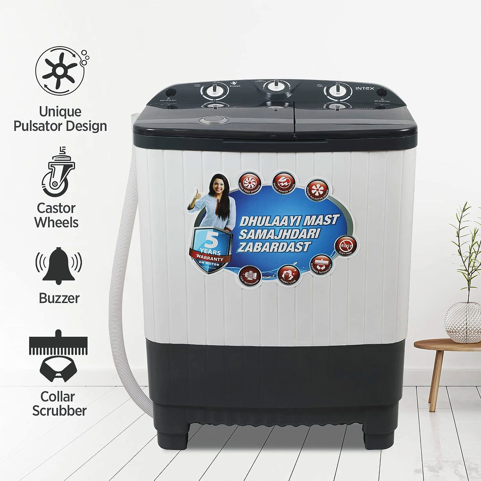 Thumbnail: Intex 7.5Kg Semi Automatic Top Loading Washing Machine SA75GRPT