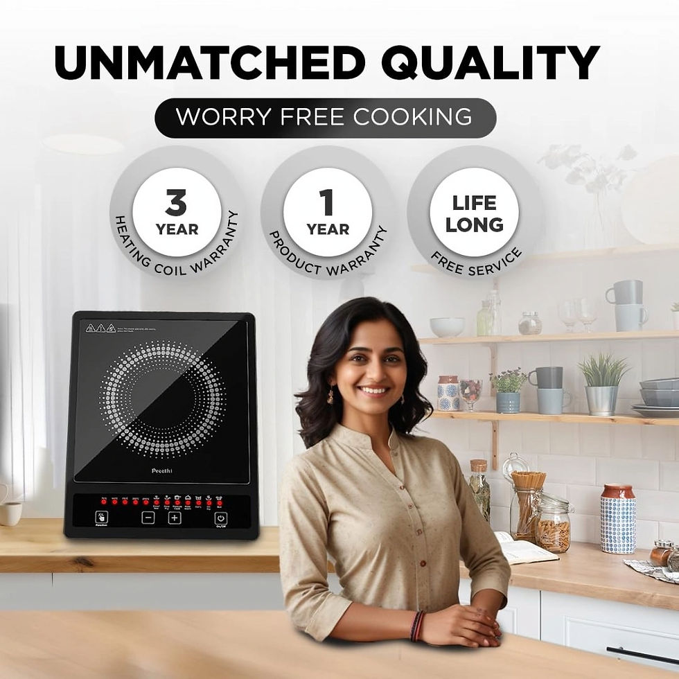 Thumbnail: Preethi 1600Watts Induction Cooktop -IC123