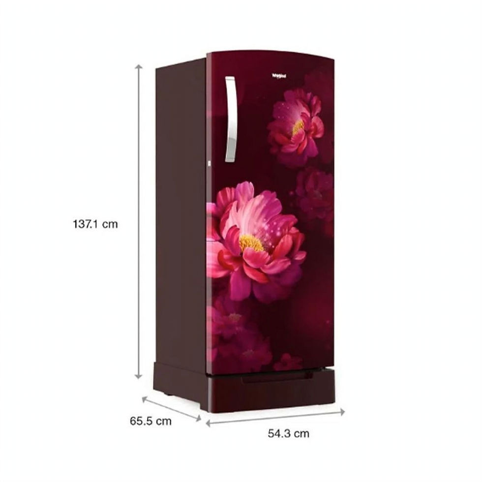 Thumbnail: Whirlpool 192L 4 Star Direct Cool Refrigerator 215 IMPRO ROY-WINE PEONY