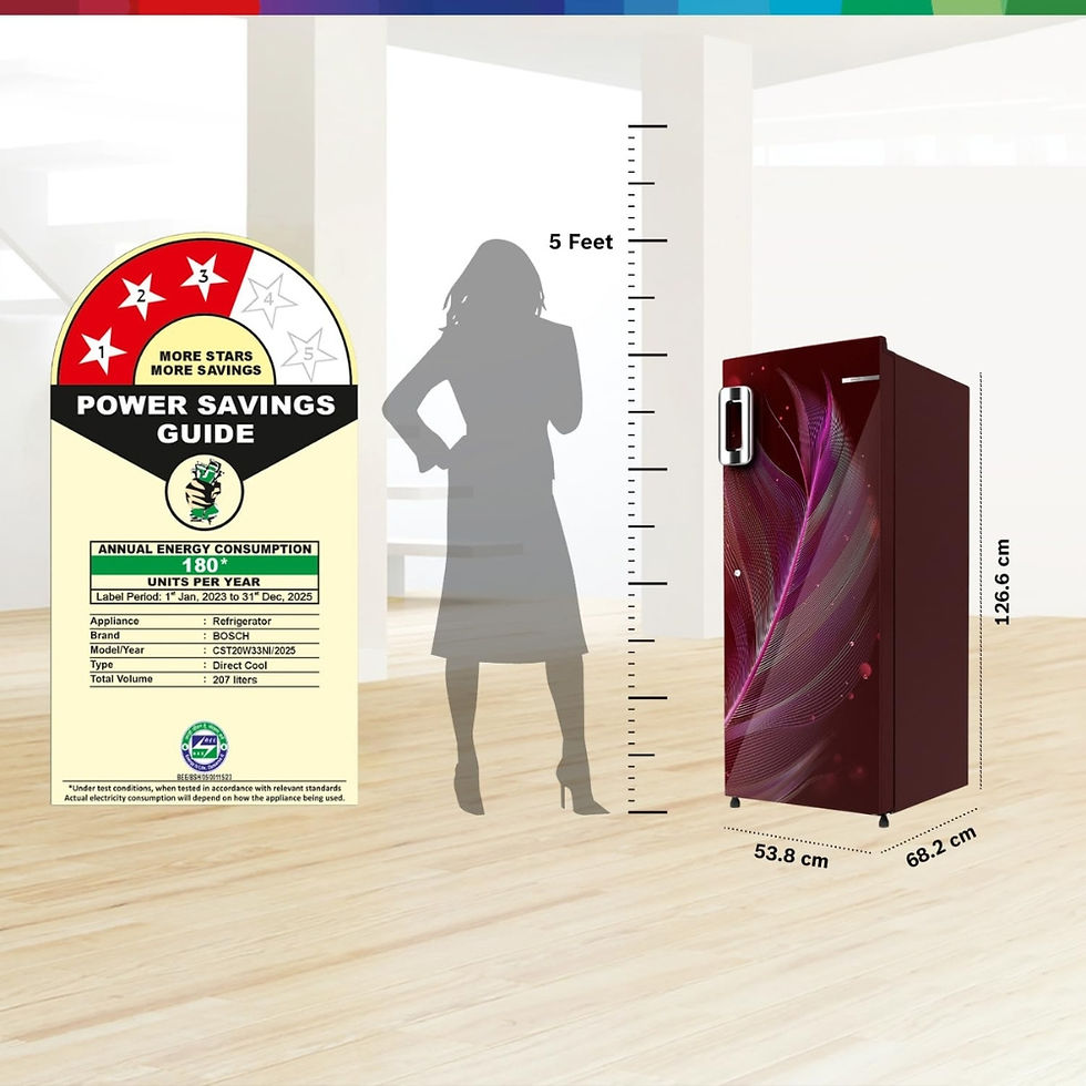 Thumbnail: BOSCH  200L 3 Star Direct Cool Refrigerator CST20W33NI-FEATHER WINE