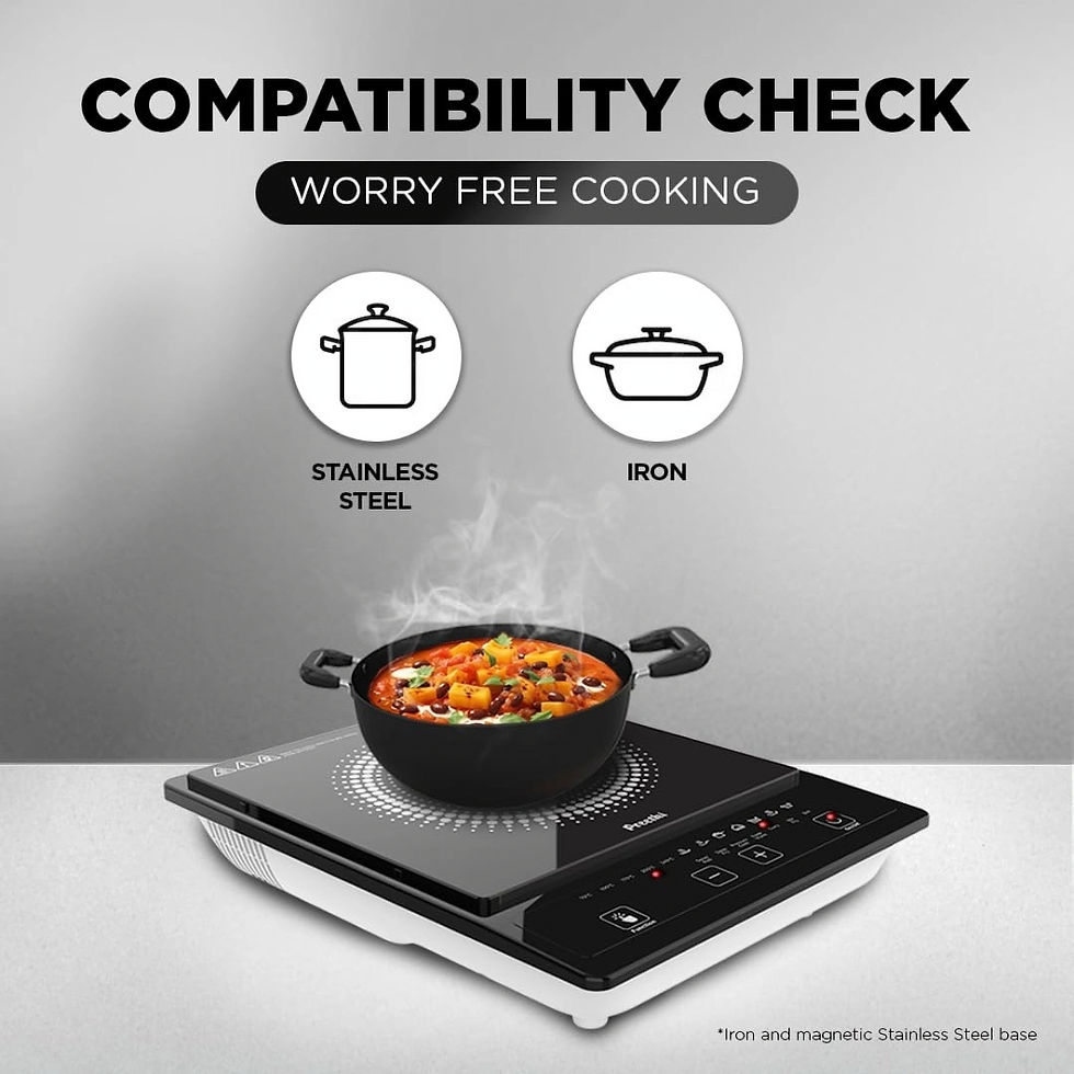 Thumbnail: Preethi 1600Watts Induction Cooktop -IC123