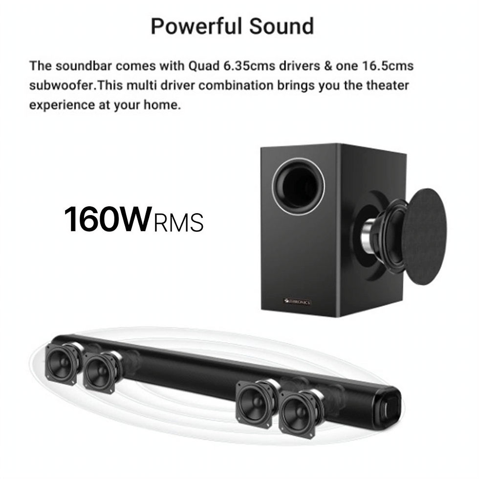 Thumbnail: ZEBRONICS Juke Bar 5000 Pro, 120W Multimedia Soundbar  with Subwoofer