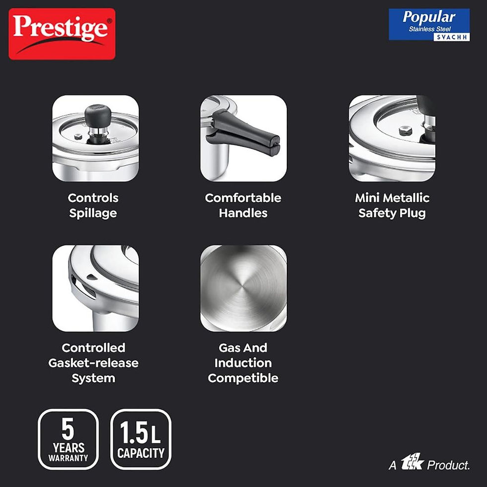 Thumbnail: Prestige 1.5L Pressure Cooker- Popular Svachh Outer Lid