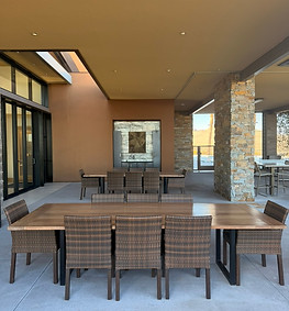 Patio area at Heights at Reverence HOA community