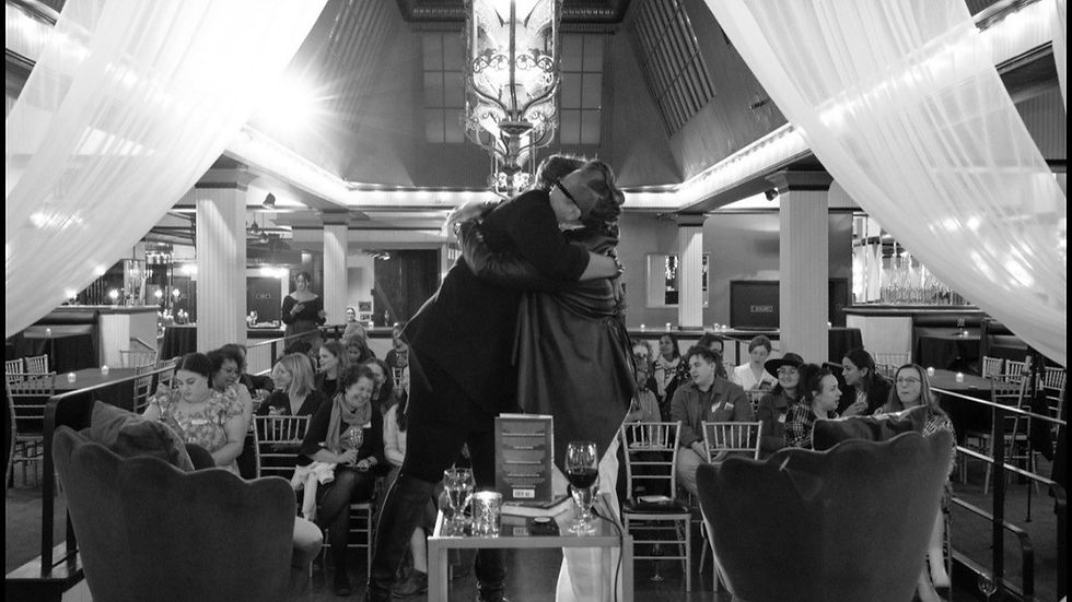 Me and Kimfer Flanery-Rye, my co-moderator at the FBomb Breakfast Club gathering for Uncompete––where we talked about how creating communities to navigate failure in entrepreneurship is key to success.