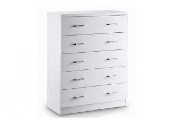 Novello 5 Drawer Chest – White