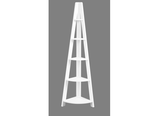 Tiva Ladder Corner Shelving in White