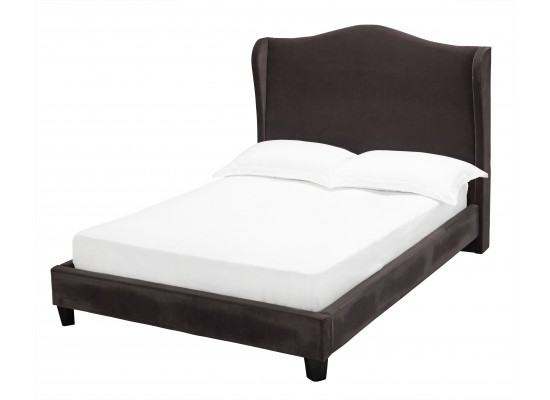 Chateaux Wing Bed – Double Charcoal