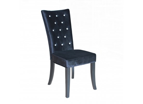 Radiance Black Velvet Chair