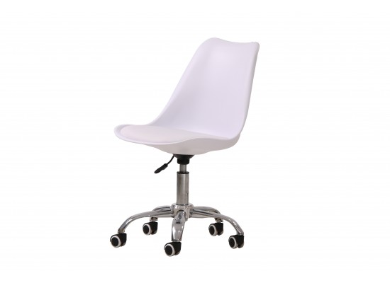 Orsen swivel office chair in White